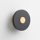 black wooden wall knob