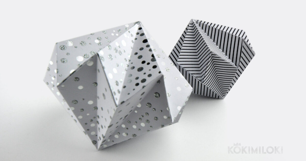 DIY paper Christmas decorations – geometric paper diamonds